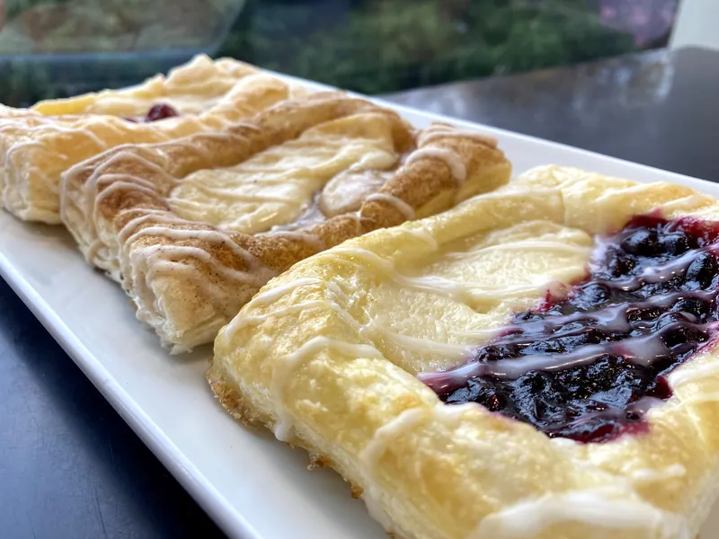 Glazed berry danishes made fresh each morning