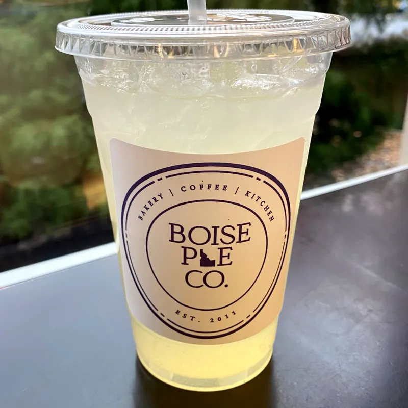 Fresh squeezed lemonade in a Boise Pie Co. cup