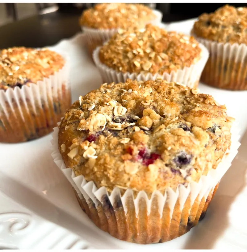 Fresh-baked crumble muffins at Boise Pie Co.