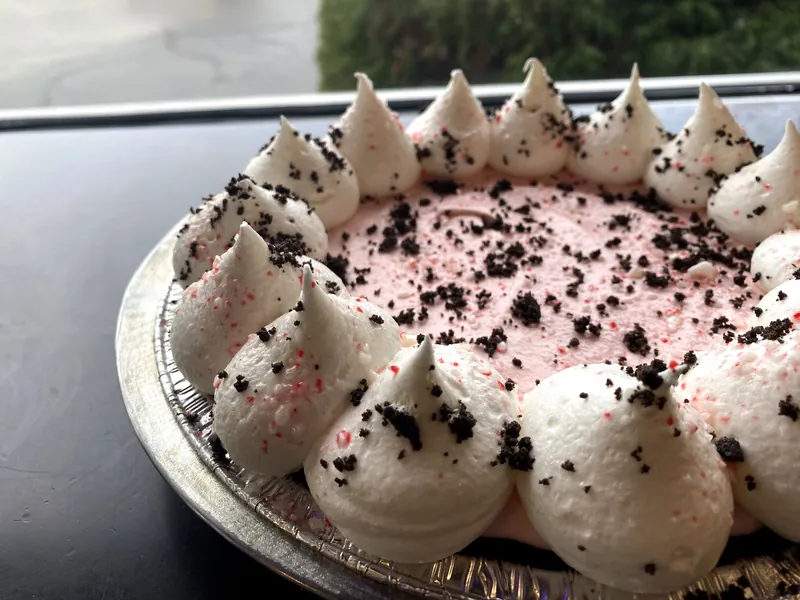 Peppermint Oreo cream pie, a seasonal special